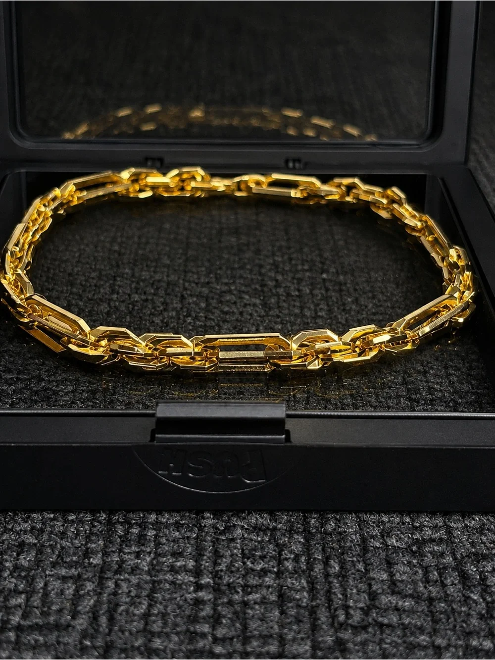 Gold Link Chain Bracelet for Men - Polished Yellow Gold Toney